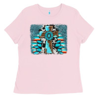 Cross Gemstone Background Ladies Tee | Teevron