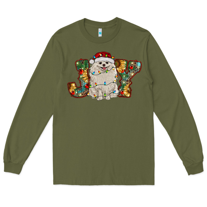 Pomeranian Christmas Joy Long Sleeve Tee by RanaPortraitStore | Teevron