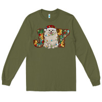 Army Green pomeranian christmas joy Long Sleeve Tee - RanaPortraitStore