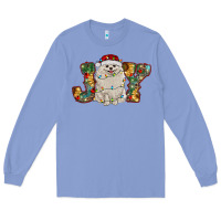 Colony Blue pomeranian christmas joy Long Sleeve Tee - RanaPortraitStore