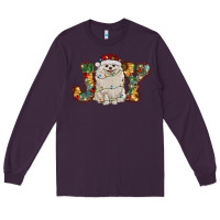 Plum pomeranian christmas joy Long Sleeve Tee - RanaPortraitStore