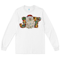 White pomeranian christmas joy Long Sleeve Tee - RanaPortraitStore