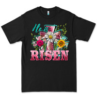 Black he is risen cross easter Premium Tee - BarkalooDesign