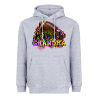 Heather Grey football grandma Heavyweight Hoodie - OliviaCreatesArt