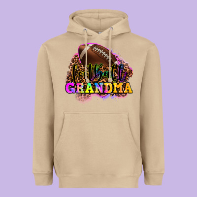 Football Grandma Heavyweight Hoodie Designed By Oliviacreatesart