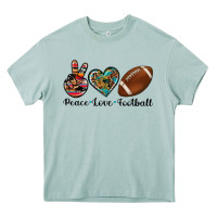Peace Love Football Heavy Core Tee | Teevron