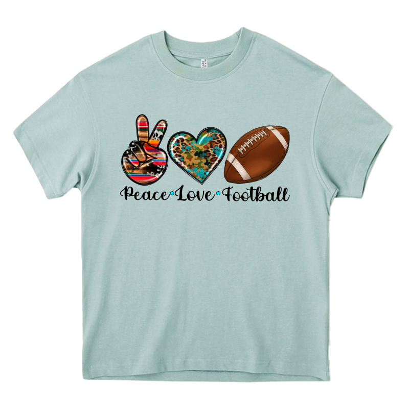 Peace Love Football Heavy Core Tee by Artiststas | Teevron