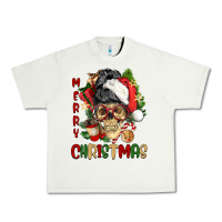 Pistachio Merry Christmas skeleton messy bun Urban Heavy Tee - NancyCooperArtShop
