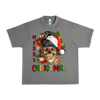 Tornado Merry Christmas skeleton messy bun Urban Heavy Tee - NancyCooperArtShop