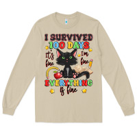 Mushroom i survived 100 days it's fine i'm fine Long Sleeve Tee - Artiststas