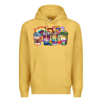 Antique Gold lgbtq coffee cups Premium Hoodie - HowdyJamesFarm