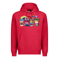 Cardinal lgbtq coffee cups Premium Hoodie - HowdyJamesFarm