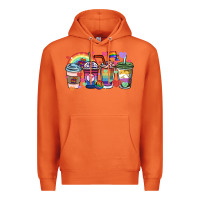 Carrot lgbtq coffee cups Premium Hoodie - HowdyJamesFarm