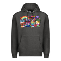 Charcoal Heather lgbtq coffee cups Premium Hoodie - HowdyJamesFarm