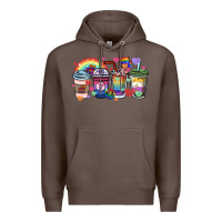 Coffee lgbtq coffee cups Premium Hoodie - HowdyJamesFarm
