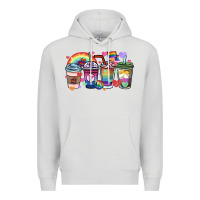 Dove Grey lgbtq coffee cups Premium Hoodie - HowdyJamesFarm