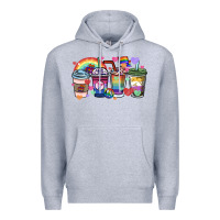 Heather Grey lgbtq coffee cups Premium Hoodie - HowdyJamesFarm