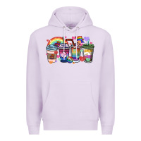 Lilac lgbtq coffee cups Premium Hoodie - HowdyJamesFarm
