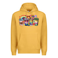 Mustard lgbtq coffee cups Premium Hoodie - HowdyJamesFarm