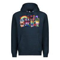 Navy lgbtq coffee cups Premium Hoodie - HowdyJamesFarm