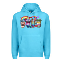 Ocean Blue lgbtq coffee cups Premium Hoodie - HowdyJamesFarm