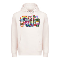 Pale Pink lgbtq coffee cups Premium Hoodie - HowdyJamesFarm