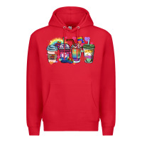 Red lgbtq coffee cups Premium Hoodie - HowdyJamesFarm