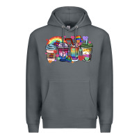 Rock lgbtq coffee cups Premium Hoodie - HowdyJamesFarm
