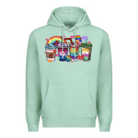 Seafoam lgbtq coffee cups Premium Hoodie - HowdyJamesFarm