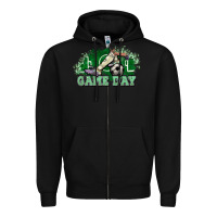 Black Game day soccer Zipper Hoodie - HowdyJamesFarm