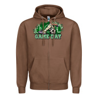 Chestnut Game day soccer Zipper Hoodie - HowdyJamesFarm