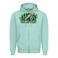 Seafoam Game day soccer Zipper Hoodie - HowdyJamesFarm