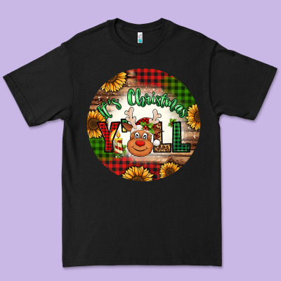 It's Christmas Y'all Reindeer Christmas Premium Tee Designed By Jasminsmagicworld