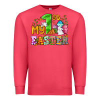 Cardinal Easter Day My first Easter with eggs and rabbits Premium Sweatshirt - OliviaCreatesArt