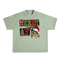 Oil Green Merry af skeleton messy bun Urban Heavy Tee - NancyCooperArtShop