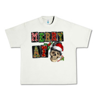 Pistachio Merry af skeleton messy bun Urban Heavy Tee - NancyCooperArtShop