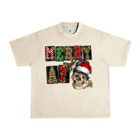 Sandshell Merry af skeleton messy bun Urban Heavy Tee - NancyCooperArtShop
