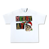 White Merry af skeleton messy bun Urban Heavy Tee - NancyCooperArtShop