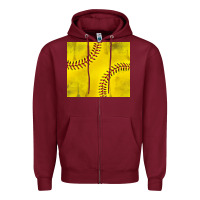 Burgundy distressed softball pattern Zipper Hoodie - TumblerDesignByShophia