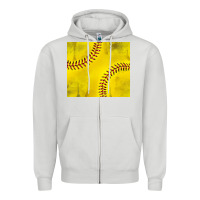 Dove Grey distressed softball pattern Zipper Hoodie - TumblerDesignByShophia