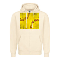 Sandshell distressed softball pattern Zipper Hoodie - TumblerDesignByShophia