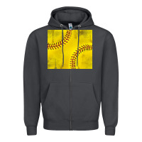 Smoke distressed softball pattern Zipper Hoodie - TumblerDesignByShophia