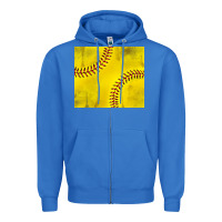 True Royal distressed softball pattern Zipper Hoodie - TumblerDesignByShophia