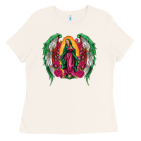 Bone mexican flag wings our lady of guadalupe Ladies Tee - Artiststas
