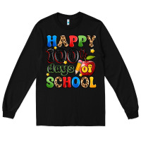 Black happy 100 th days of school Long Sleeve Tee - Artiststas