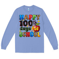 Colony Blue happy 100 th days of school Long Sleeve Tee - Artiststas