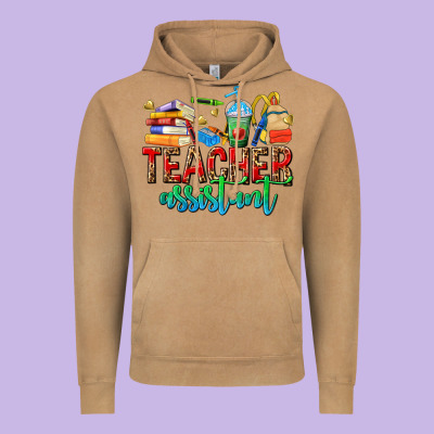 Teacher Assistant Vintage Hoodie Designed By Nancycooperartshop