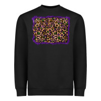 Black mardi gras leopard background Heavyweight Sweatshirt - RanaPortraitStore