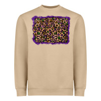 Mardi Gras Leopard Background Heavyweight Sweatshirt | Teevron