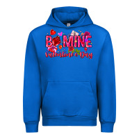 Cobalt Be Mine Valentines Day Urban Hoodie - CowhideDigitalArt